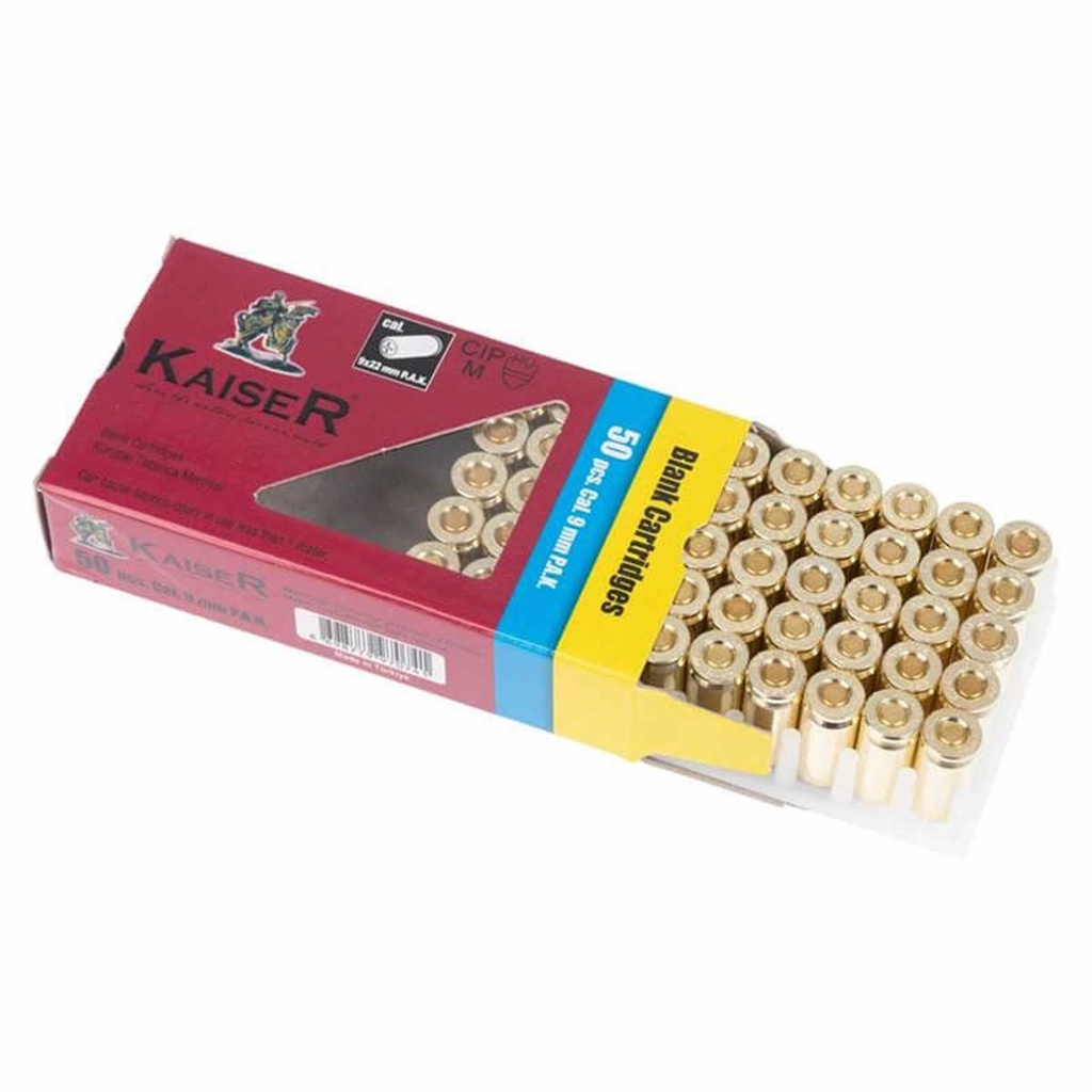 [KA9] BALAS DETONADORAS FOGUEO KAISER 9MM 50PCS DORADA