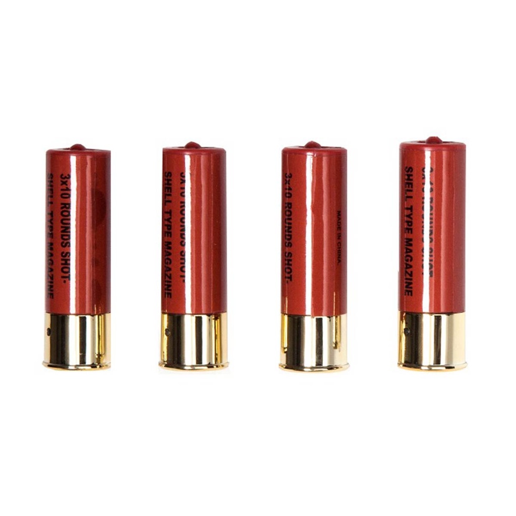 CARTUCHOS ESCOPETA ASG 30RDS 4 PCS ROJO