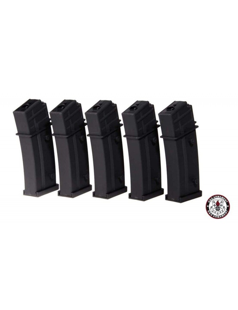 PACK 5 CARGADORES110 RDS PARA GEC36 G&amp;G (G-08-139)