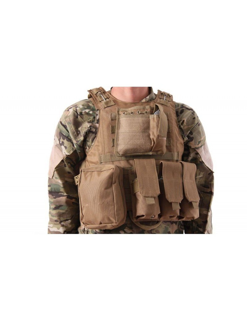 CHALECO PLATE CARRIER TAN DELTA TACTICS V07