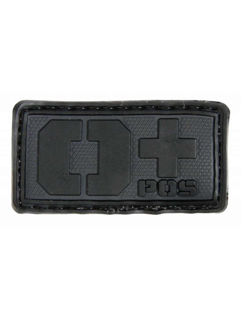 PARCHE PVC TIPO SANGUINEO 0+ NEGRO EMERSON