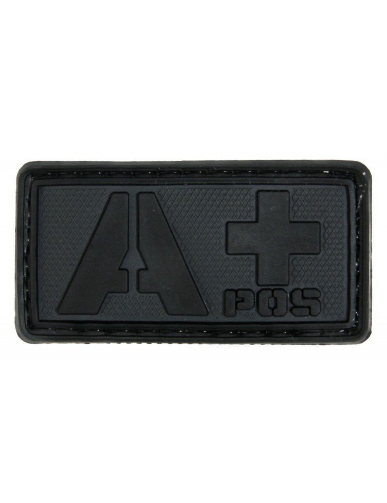 PARCHE PVC TIPO SANGUINEO A+ NEGRO EMERSON