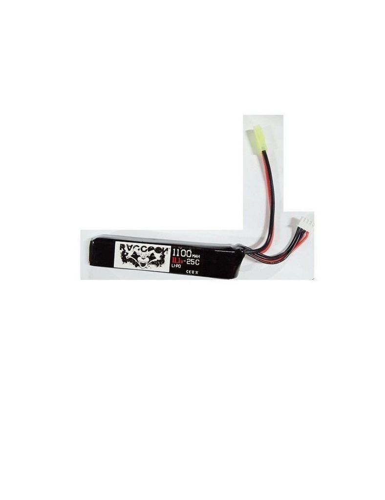 BATERÍA RACCOON 11.1V 1100MAH 25C TUBO