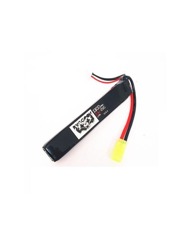 BATERÍA RACCOON LIPO 7.4V 1300MAH 25C TUBO