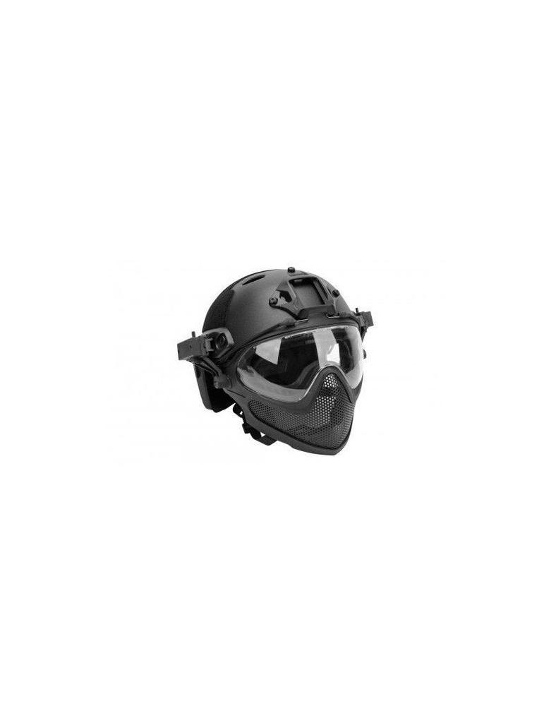 CASCO TIPO FAST Y MASCARA NEGRO DELTA TACTICS