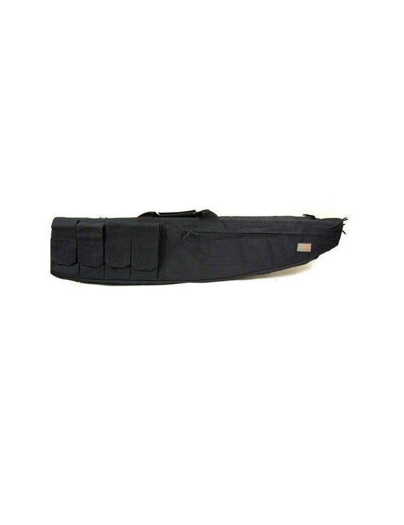 FUNDA FUSIL ASG CON BOLSILLOS 105 X 32 NEGRA