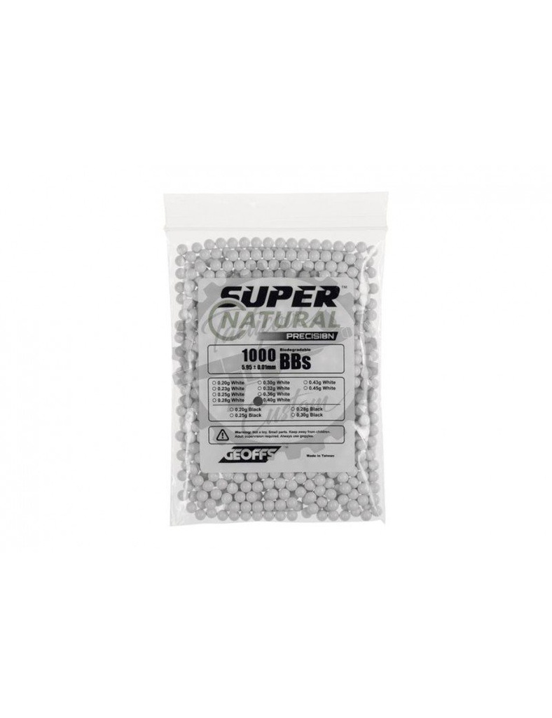 0.40G BIO BB SUPER NATURAL PRECISION 1000RDS WHITE (GEOFFS)