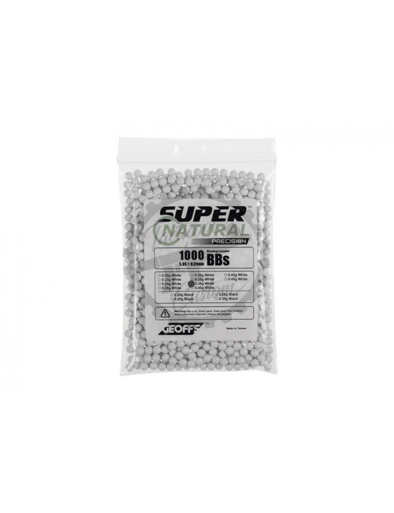 0.36G BIO BB SUPER NATURAL PRECISION 1000RDS WHITE (GEOFFS)