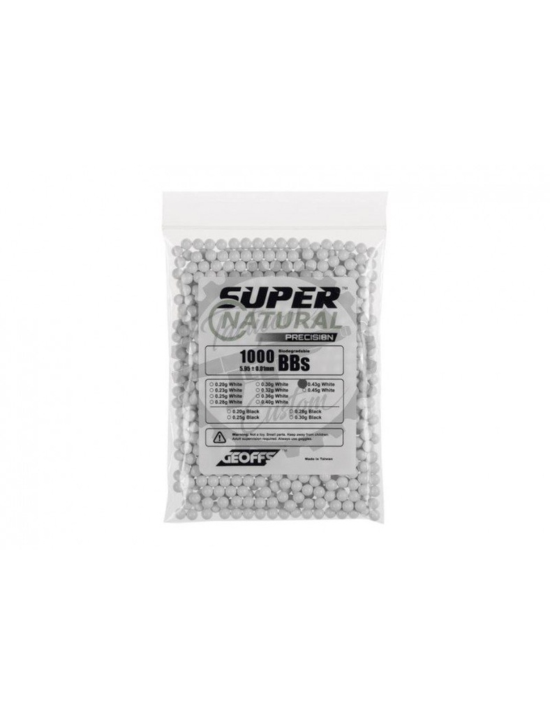 0.43G BIO BB SUPER NATURAL PRECISION 1000RDS WHITE (GEOFFS)