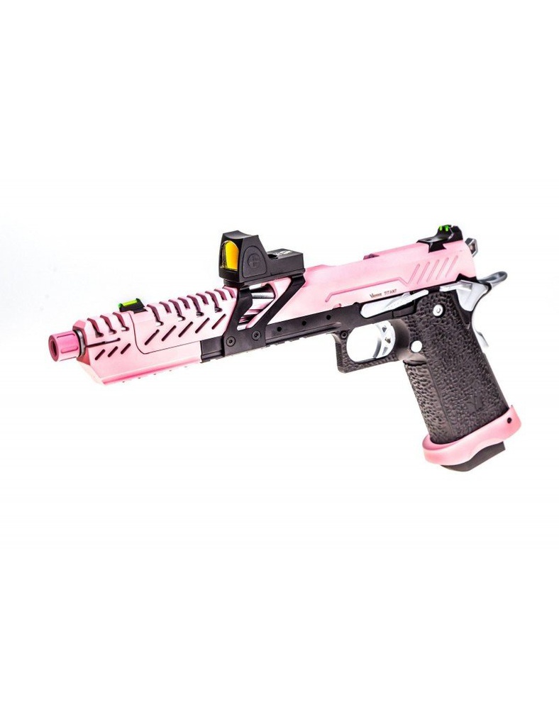 GBB GAS HI-CAPA TITAN 7 NEGRO / PINK 1,0J + BDS RED-DOT