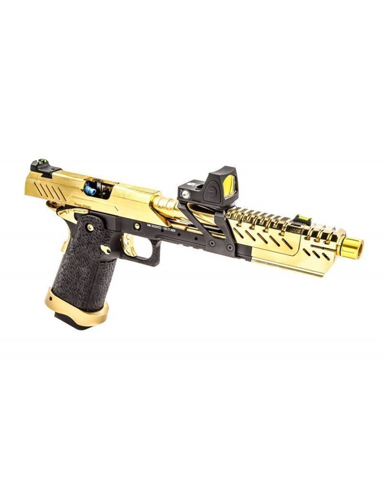 GBB GAS HI-CAPA TITAN 7 NEGRO / GOLD 1,0J + BDS RED-DOT