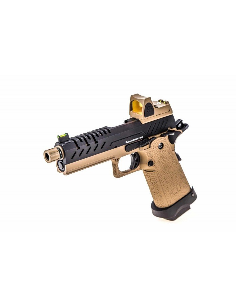 GBB GAS HI-CAPA 4.3 NEGRO / TAN 1,0J + BDS RED-DOT