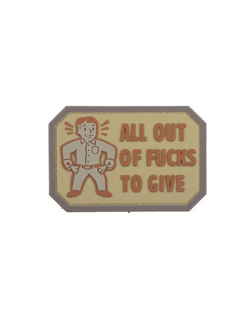 ALL OUT – 3D BADGE – TAN