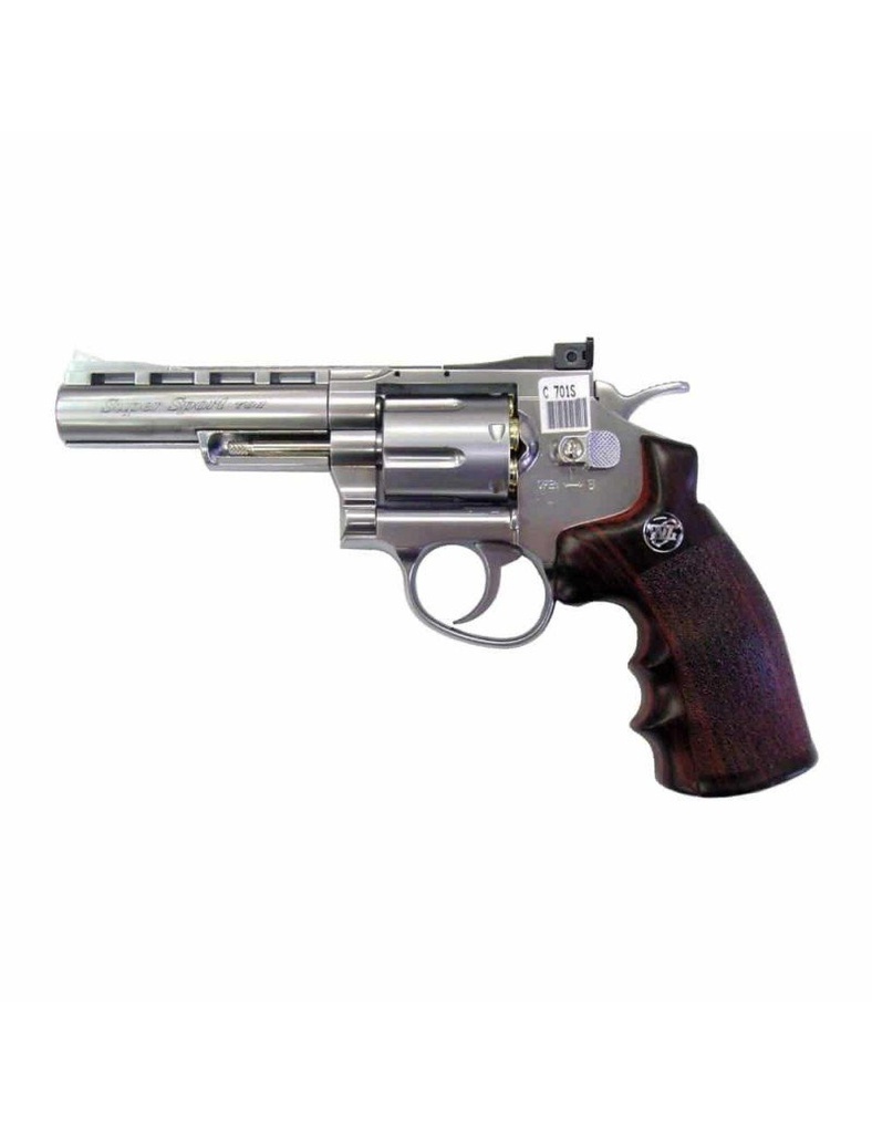 WIN GUN CO2 REVOLVER 4&quot; SILVER (C 701S)