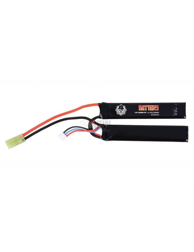 BATERIA LIPO 7.4V 1100MAH 25C (2PC) DUEL CODE