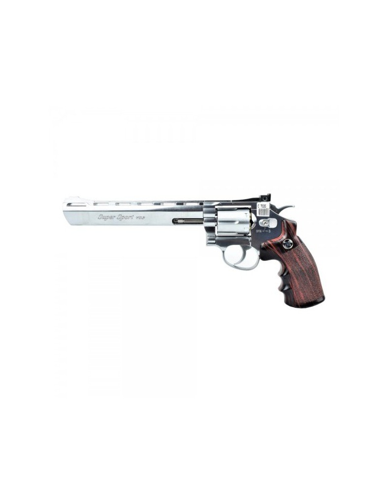 WIN GUN REVOLVER CO2 8&quot; SILVER (C 703S)