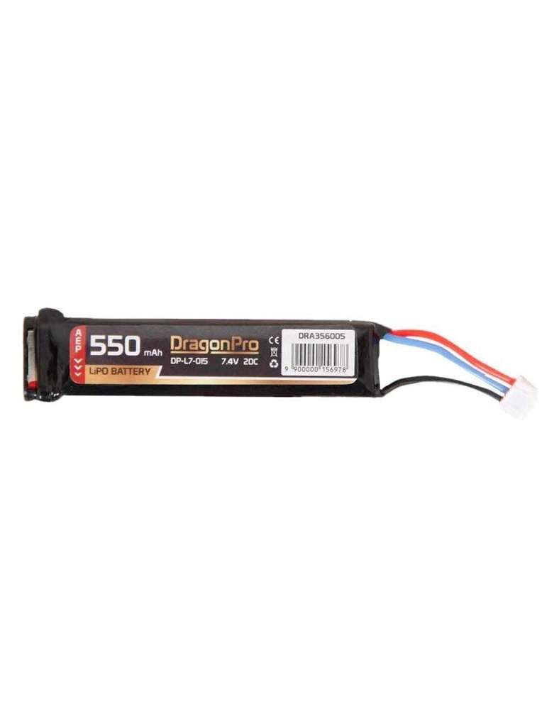 DRAGONPRO DP-L7-015 7.4V 550MAH 20C LIPO74X17X12MM