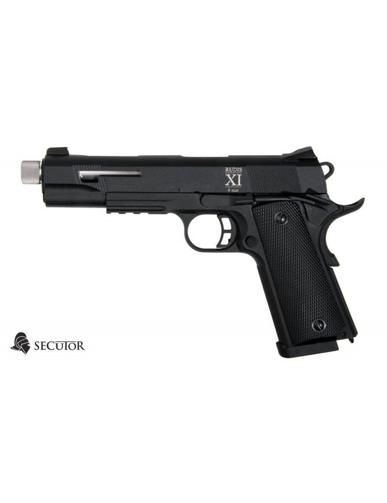 PISTOLA CO2 BLOW BACK RUDIS PLATA SECUTOR