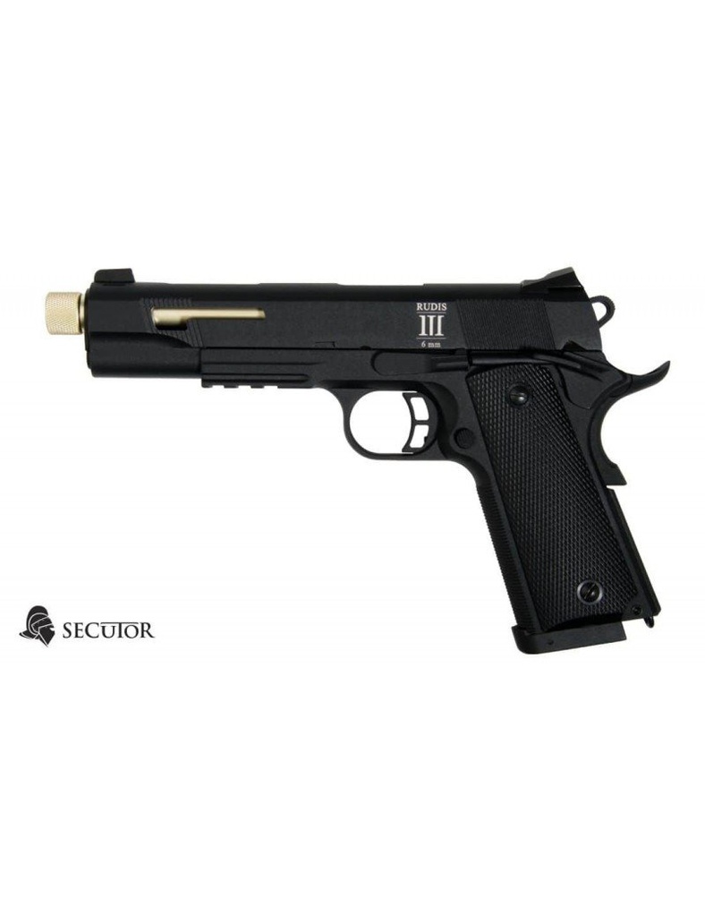 PISTOLA CO2 BLOW BACK RUDIS ORO SECUTOR