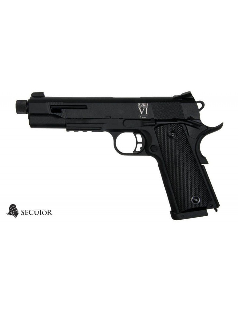 PISTOLA CO2 BLOW BACK RUDIS NEGRA SECUTOR