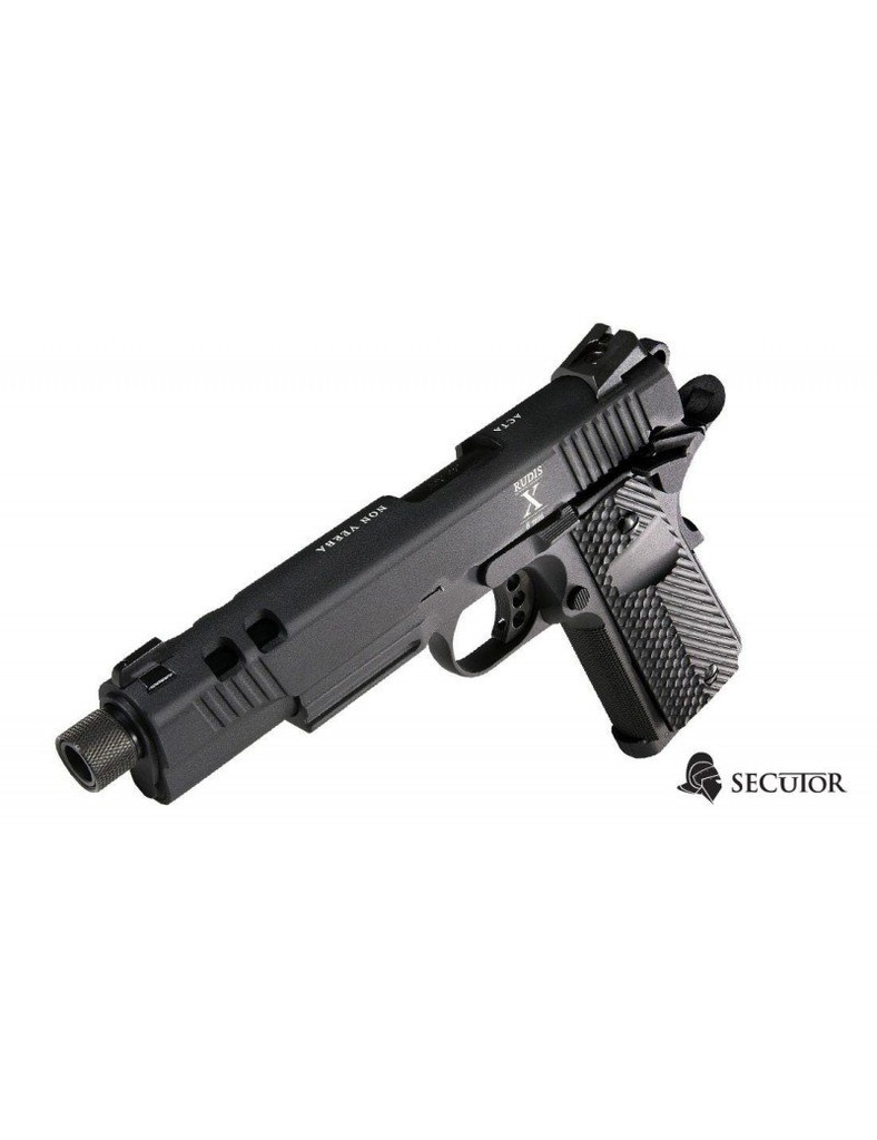 PISTOLA CO2 BLOW BACK RUDIS X ACTA NON VERBA NEGRO SECUTOR