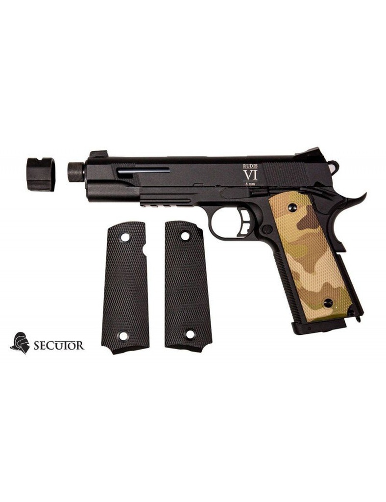 PISTOLA CO2 BLOW BACK RUDIS CUSTOM VI MULTICAM SECUTOR