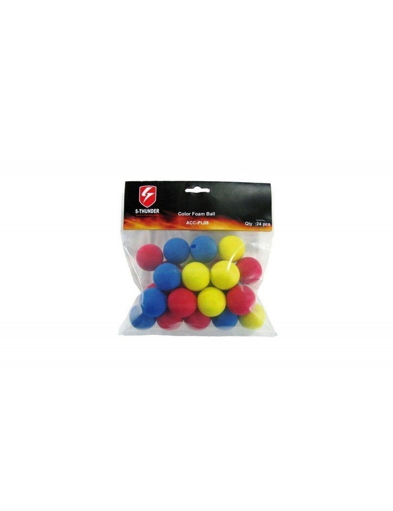 S-THUNDER PELOTAS 33MM FOAM 24PCS