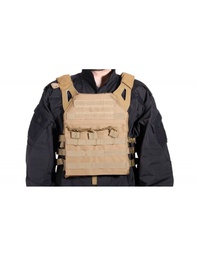 [AC12509] CHALECO PLATE CARRIER TAN DELTA TACTICS V18 + 2 PLACAS DE PORTECCIÓN DUMMY