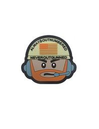 [B10B-4416] PARCHE ALWAYS OUT NUMBERED ORANGE