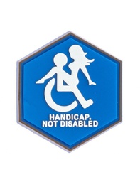 [PAT0087] &quot;NOT DISABLED&quot; WHITE BLUE