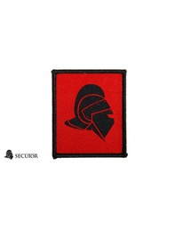 [SAP0003] PARCHE CASCO 57X68 MM FONDO ROJO