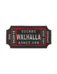 [27892] LARGE WALHALLA TICKET RUBBER PATCH SWAT (JTG)