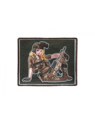 [35307] PINUP GIRL NAVY STEAL WOVEN PARCHE